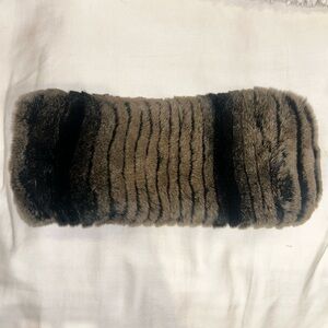 Adrienne Landau real rabbit fur headband never worn